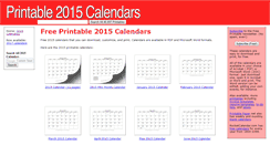 Desktop Screenshot of printable2015calendars.com